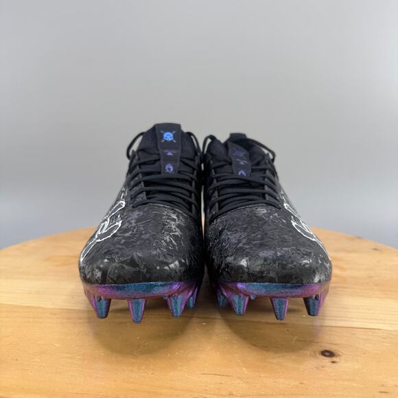 Under Armour Blur Smoke 2.0 MC Suede Mens Size 12.5 Football Cleats Black NEW - Picture 2 of 9